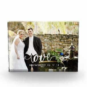 Bloc Photo Le manuscrit d'amour a recouvert la photo
