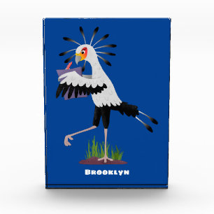 Bloc Photo Le mignon secrétaire oiseau écrire des notes dessi