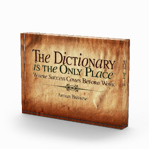 Bloc Photo Le Succès Arrive Avant Le Travail