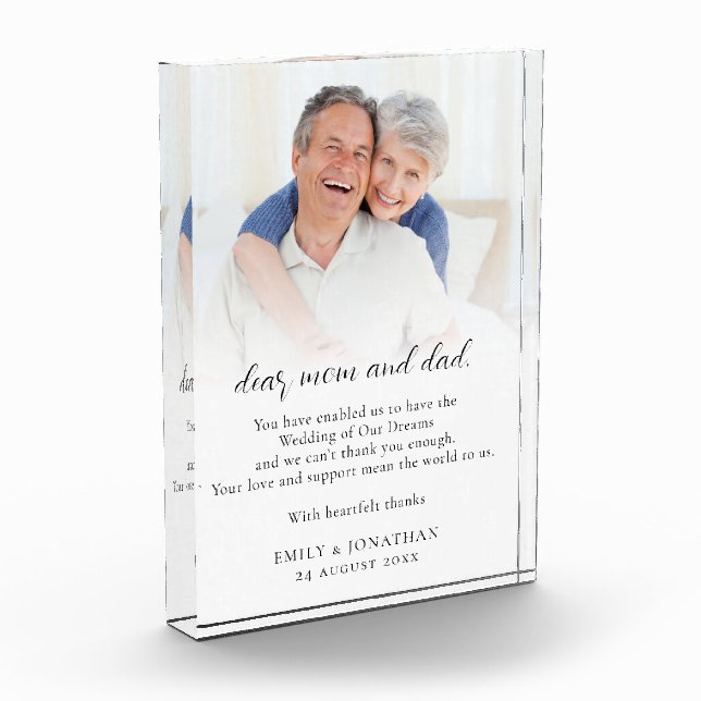 Bloc Photo Les Mariés Nouveaux Merci Aux Parents Mariages (Gauche)