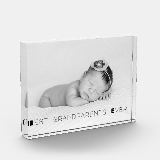 Bloc Photo Les meilleurs grands-parents jamais personnalisé B (Gauche)