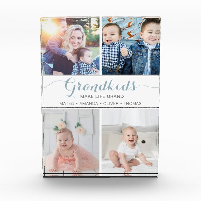 Bloc Photo Les petits-enfants font la vie Grand Cadeau Collag (Devant)