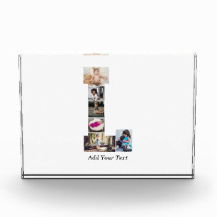 Bloc Photo Lettre noire et blanche L Photo Collage