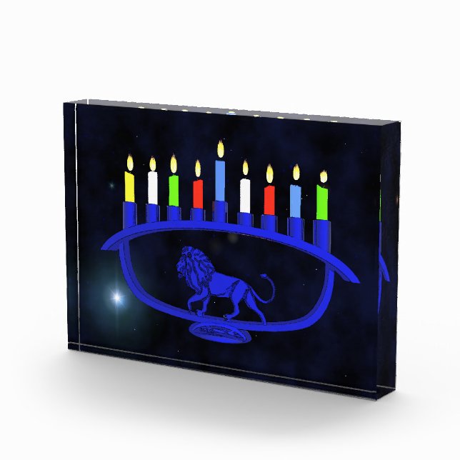 Bloc Photo Lion bleu Menorah (Droite)