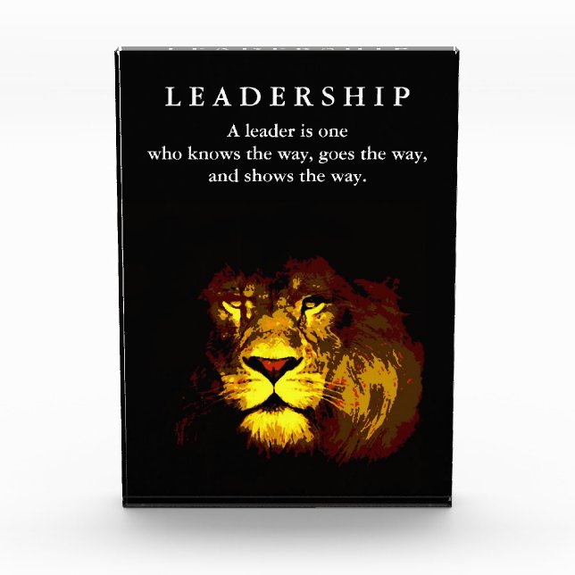 Bloc Photo Lion de leadership motivationnel (Devant)