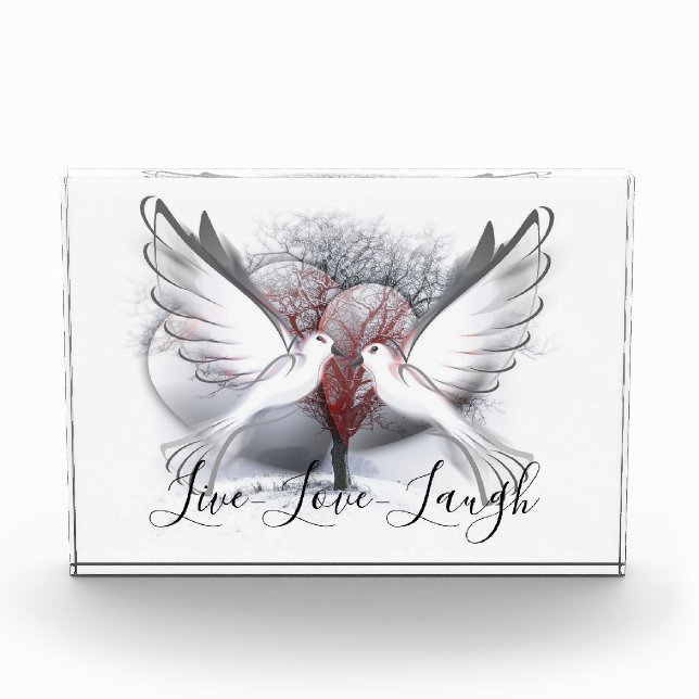 Bloc Photo Live Love Laugh Doves (Devant)