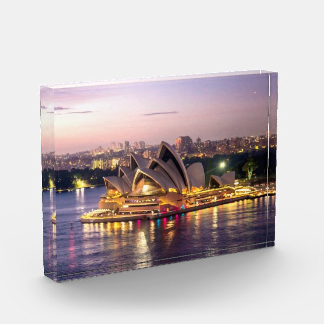 Bloc Photo L'Opéra de Sydney en soirée (Gauche)