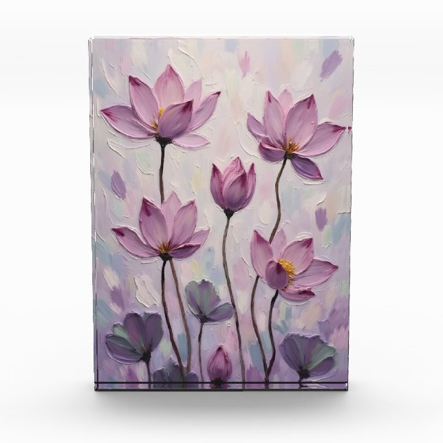 Bloc Photo Lotus – Oil Painting (Devant)