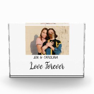 Bloc Photo Love Forever LGbtq couple fierté ajouter nom photo