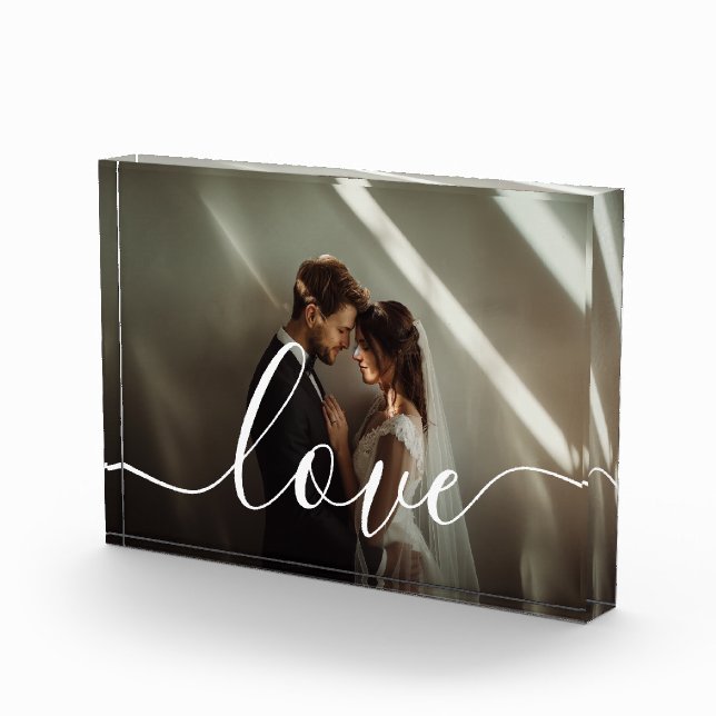 Bloc Photo 'Love' Photo couple personnalisée (Droite)