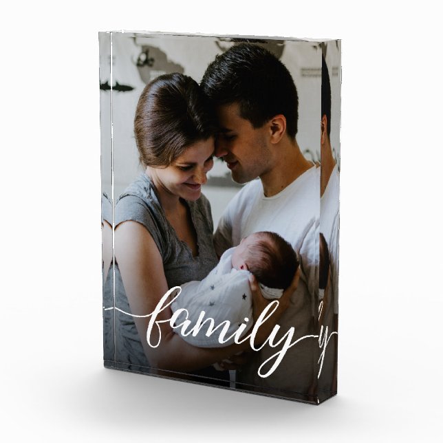 Bloc Photo Love Script Photo de famille personnalisée (Droite)
