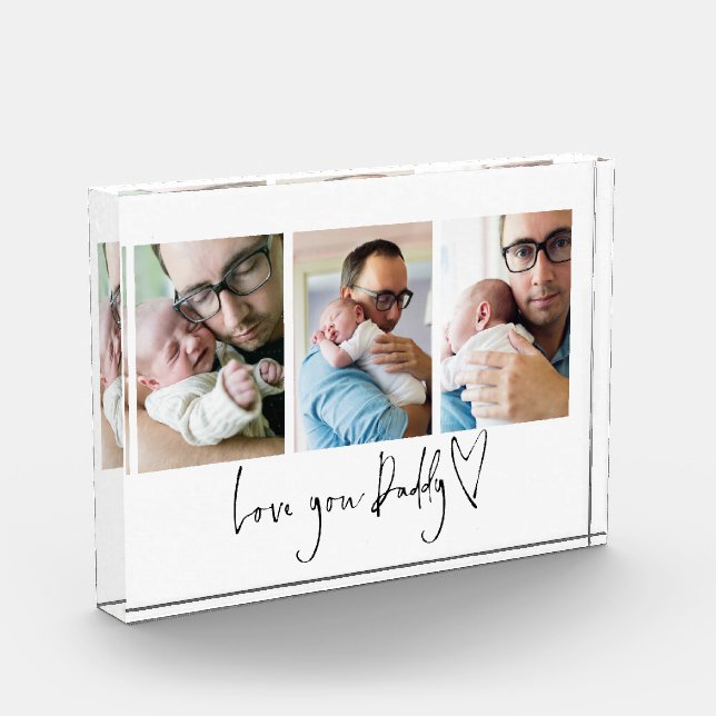 Bloc Photo Love You Daddy Script 3 Photos (Gauche)
