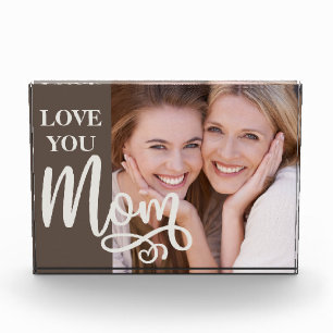 Bloc Photo Love You Mom Photo personnalisée