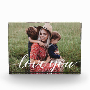Bloc Photo Love You Script Photo personnalisée