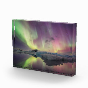 Bloc Photo Lumières de l'aurore réfléchies dans la lagune