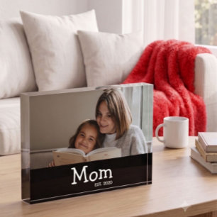 Bloc Photo Maman est inscrite en police fantaisiste blanche