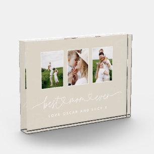 Bloc Photo Maman joli script moderne multi cadeau photo natur
