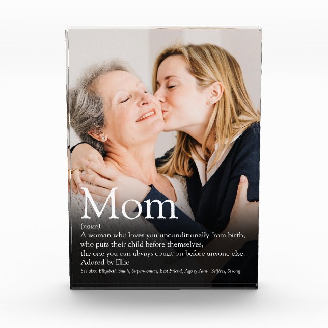 Bloc Photo Maman Mère Définition Citation Photo (Devant)