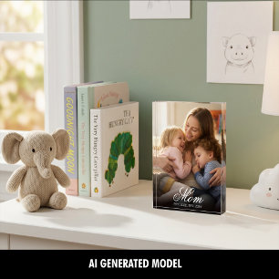 Bloc Photo Maman personnalisée établissant un script élégant