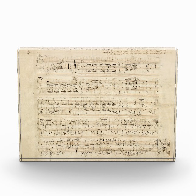 Bloc Photo Manuscrit de la Chopin de musique de la feuille d' (Devant)