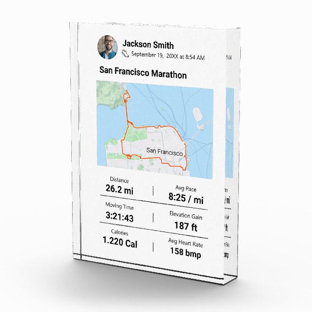 Bloc Photo Marathon | Demi-Marathon Meilleur coureur Cadeau (Droite)