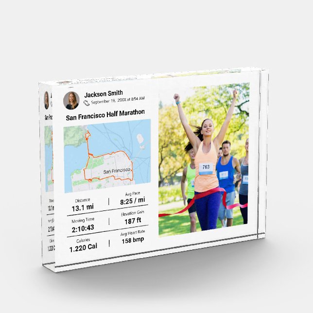 Bloc Photo Marathon | Half Marathon Meilleur coureur cadeau p (Gauche)