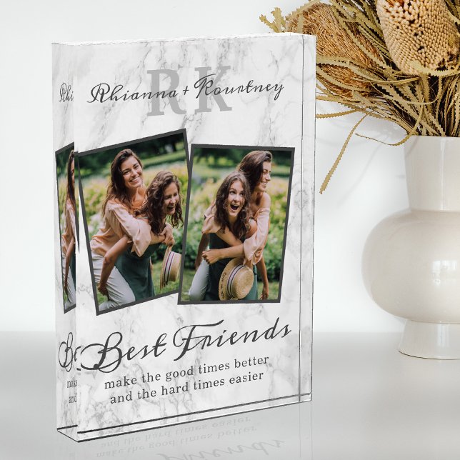 Bloc Photo Marbre élégant Best Friends Photo (Créateur téléchargé)