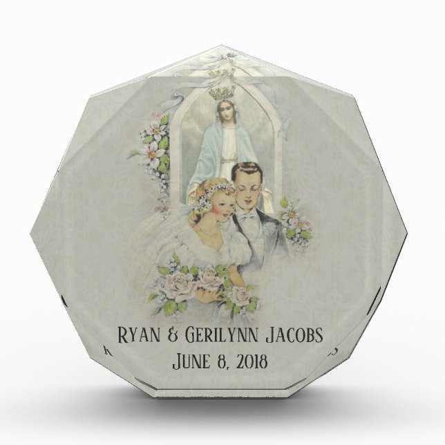 Bloc Photo Mariage mariée Groom Vierge catholique Marie (Devant)