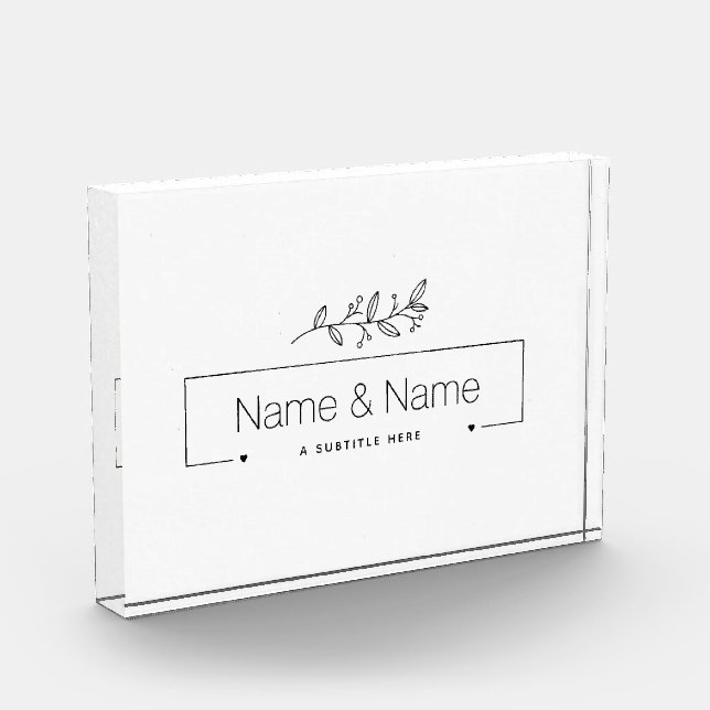 Bloc Photo Mariage naturel minimaliste biologique CONCEPTION  (Gauche)