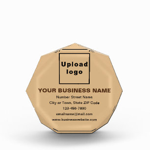 Bloc Photo Marque commerciale sur forme octogonale Brown légè