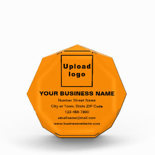 Bloc Photo Marque d'entreprise en forme d'octogone couleur or