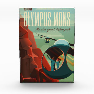 Bloc Photo Mars Olympus Mons Système solaire Volcano le plus 