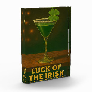 Bloc Photo Martini de la Saint-Patrick Chance Irlandaise du T