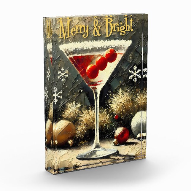 Bloc Photo Martini de Noël Triple Cranberry Rétro 50 (Gauche)
