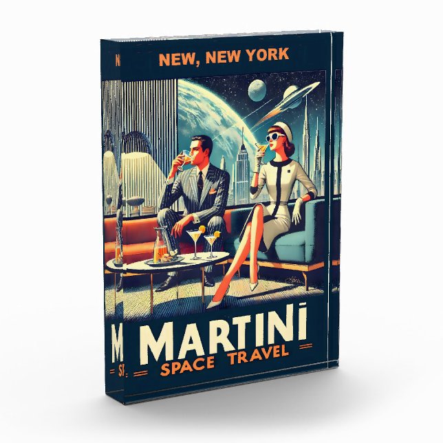 Bloc Photo Martini Space Travel Affiches New York (Gauche)