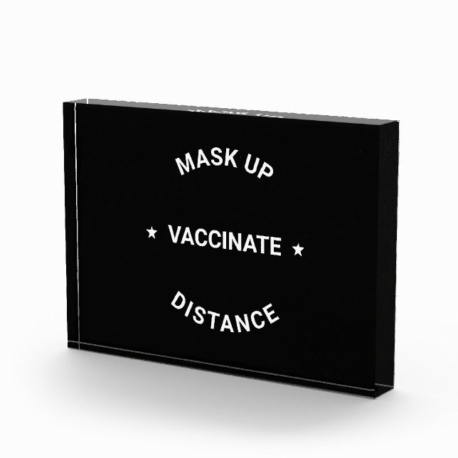 Bloc Photo Masque, Distance, Vacciner la typographie moderne (Droite)