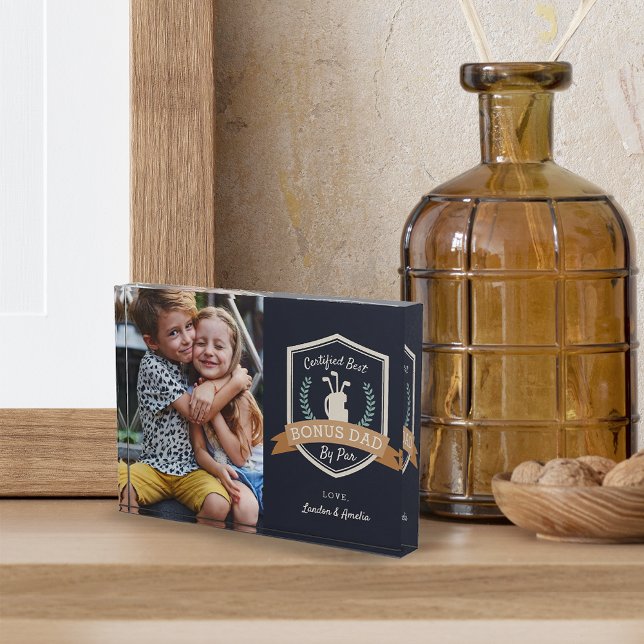 Bloc Photo Meilleur Bonus Papa Par Par Par | Golf Stepdad (Créateur téléchargé)