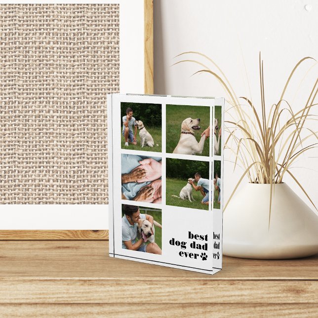 Bloc Photo Meilleur Chien Papa Jamais Collage (Créateur téléchargé)