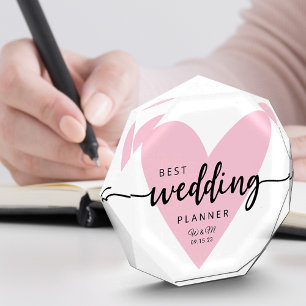 Bloc Photo Meilleur Coeur rose Wedding planner