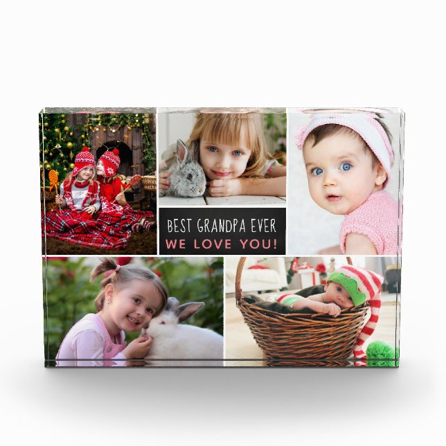 Bloc Photo Meilleur Collage photo de grand-père (Devant)