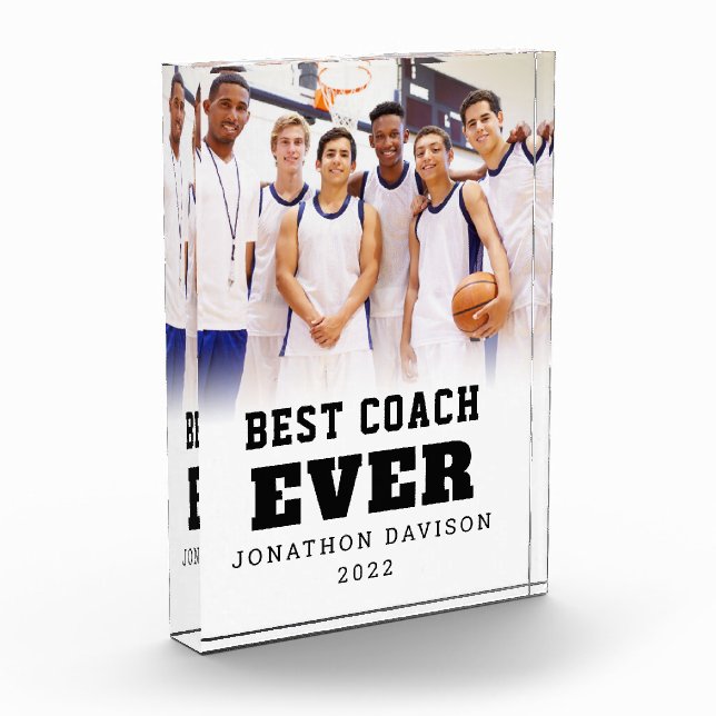 Bloc Photo Meilleur Entraîneur Jamais Nom Photo Superposition (Gauche)