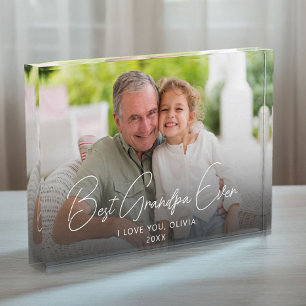Bloc Photo Meilleur Grand-père Ever Cadeau de Souvenir de Pet