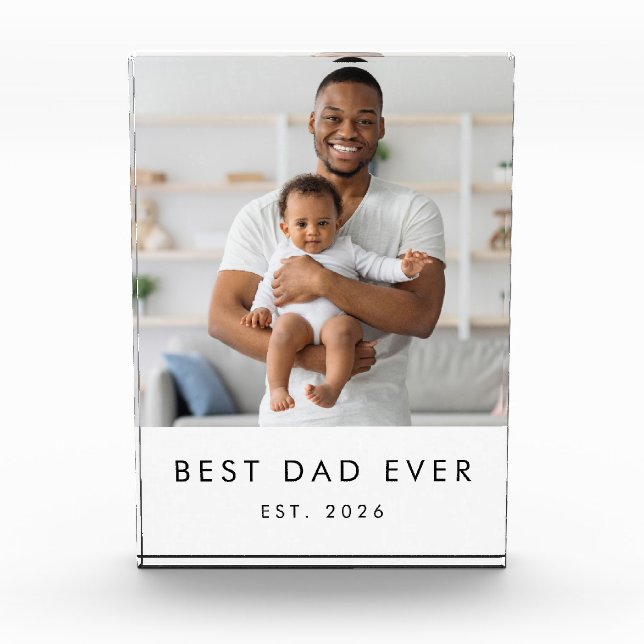 Bloc Photo Meilleur Papa Actuel (Devant)