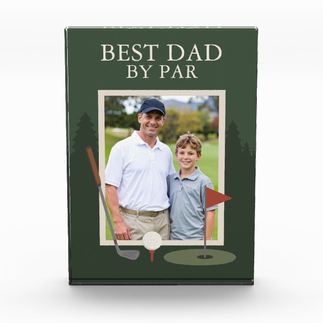 Bloc Photo Meilleur papa par Par Golf Cadeau pour papa (Devant)