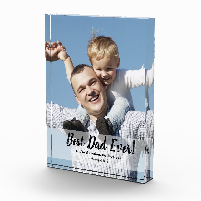 Bloc Photo Meilleur Père Jamais ! Fête des pères photo person (Droite)