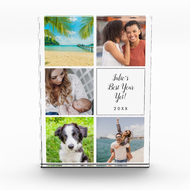 Bloc Photo Meilleure année personnalisée mais moderne cinq (Devant)