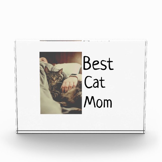 Bloc Photo Meilleure maman chat papa ajouter chat photo nom c (Devant)