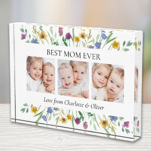 Bloc Photo Meilleure Maman Photo Florale de Fleur Sauvage