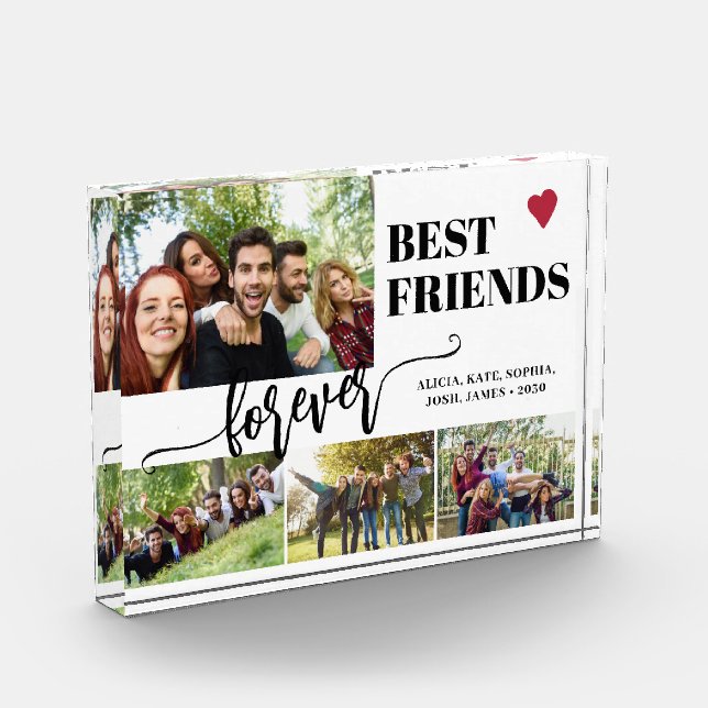 Bloc Photo Meilleurs amis pour toujours noms personnalisés co (Gauche)