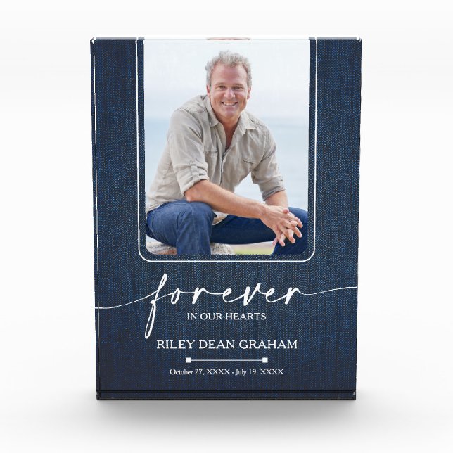 Bloc Photo Mémorial de photo pour toujours dans nos cœurs (Devant)